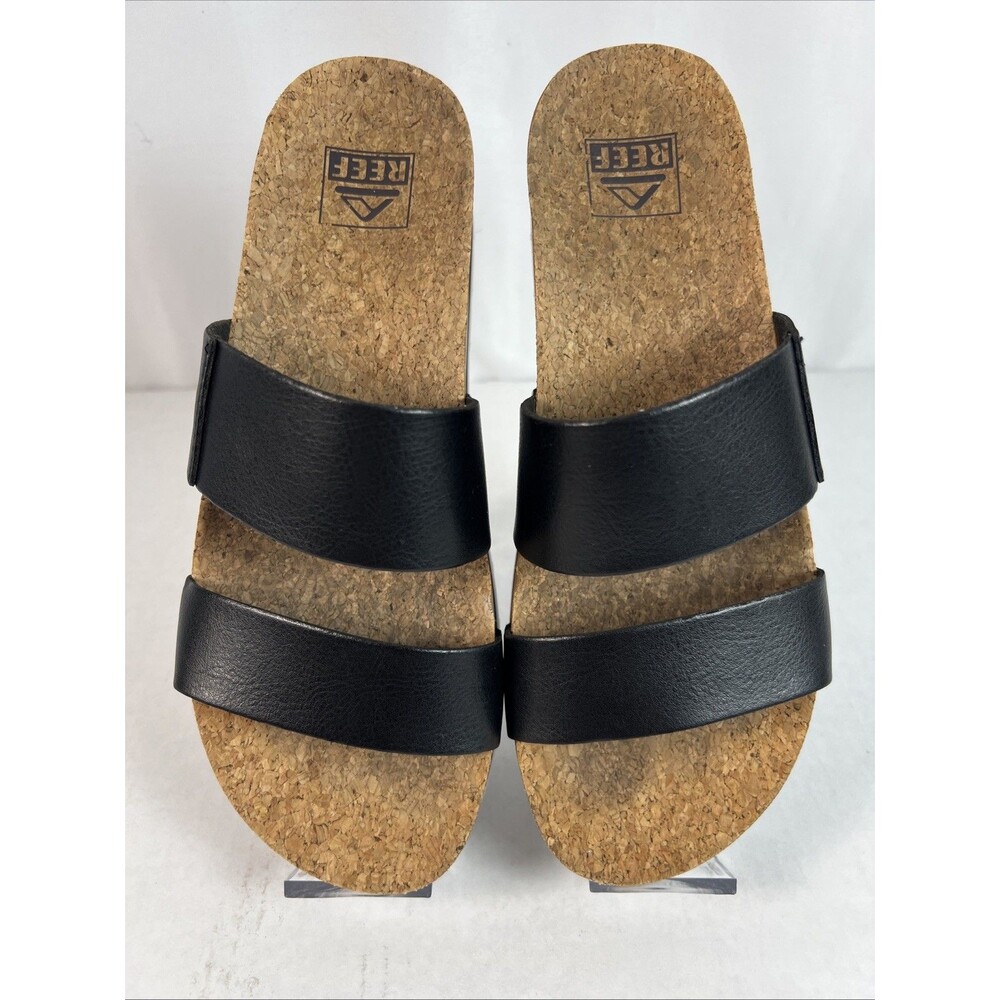 Reef Women's Cushion Vista Hi Platform Sandals In Black Size 7 M US Comfort